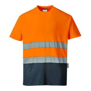 S173 - T-shirt coton bicolore