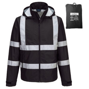 Veste de pluie légère Iona pliable - Portwest F442 - Black