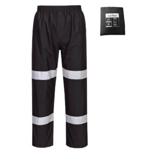 Pantalon de pluie légère Iona pliable - Portwest F443 - Black